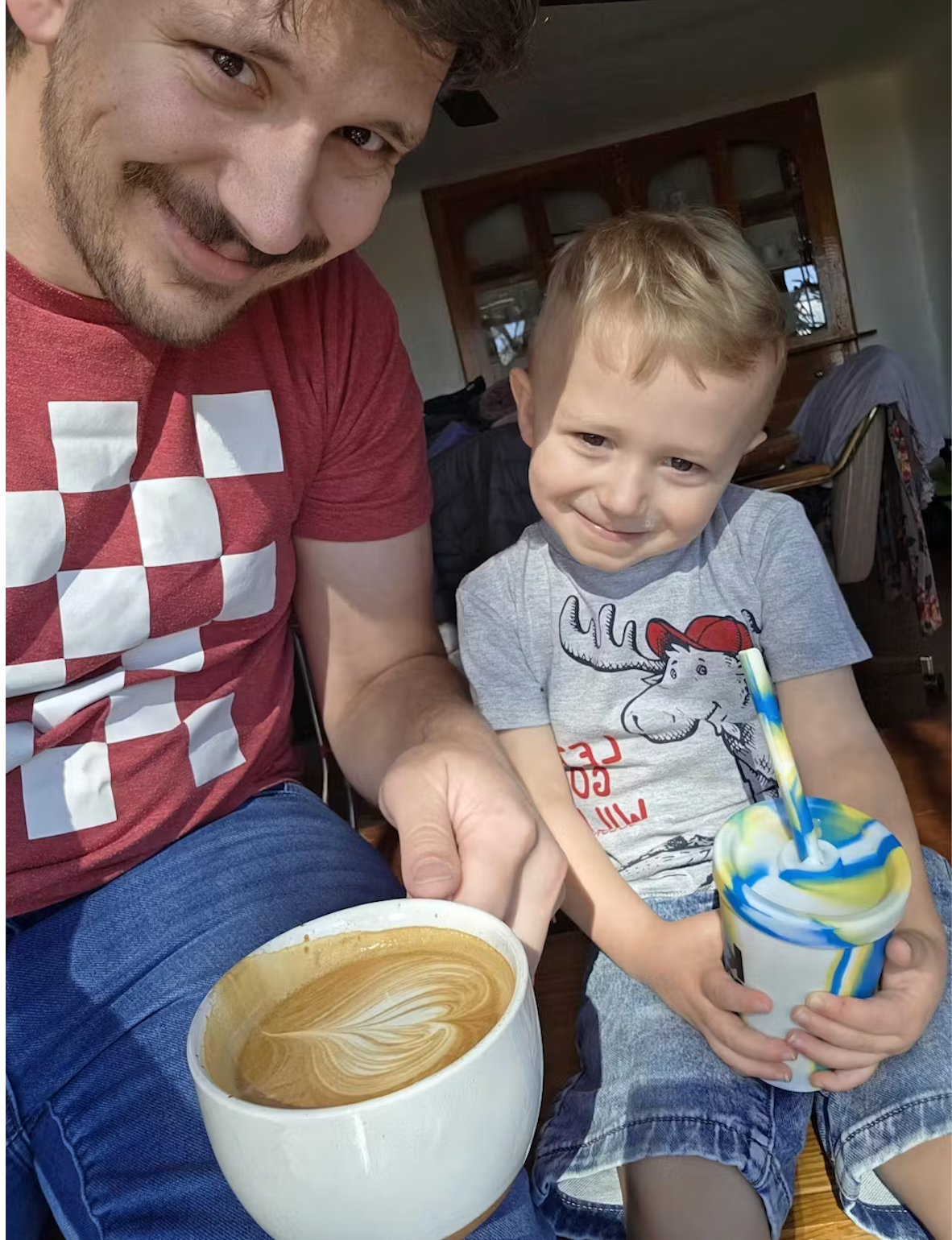 Family enjoying Kiid Coffee together